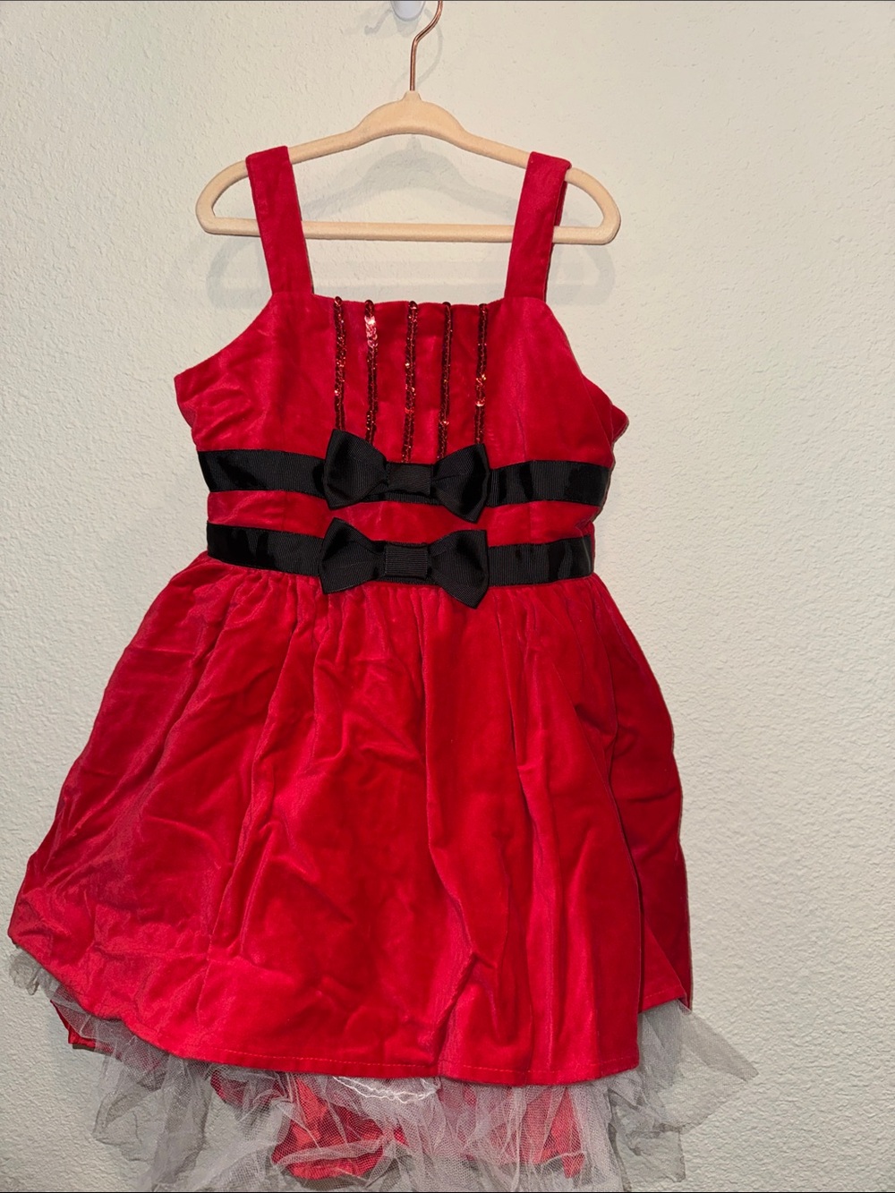 Harajuku Target red velvet Tulle dress Christmas Holiday